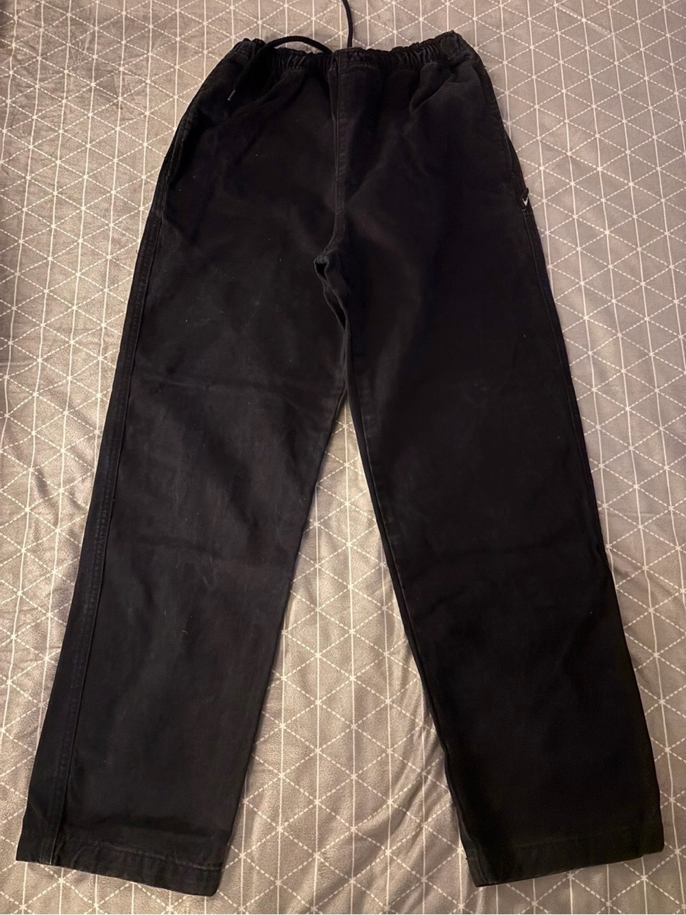 Stussy Men's Black Drawstring Casual Pants